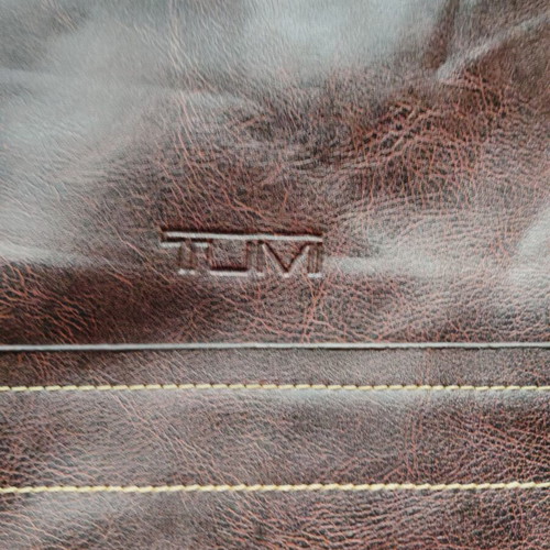 TUMI brown leather business bag like new