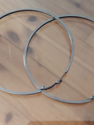 Large silver hoop earrings like new
