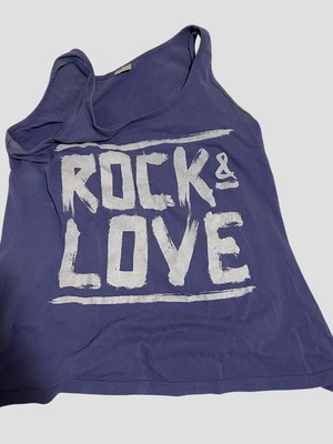 T-shirt sleeveless used, purple, size Small