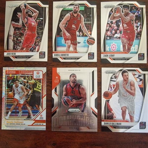 Euroleague Armani Milan collectible cards pack of 6 new