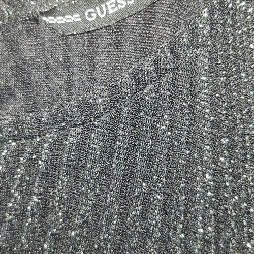 Guess girls' dress black lurex with silver evening like new