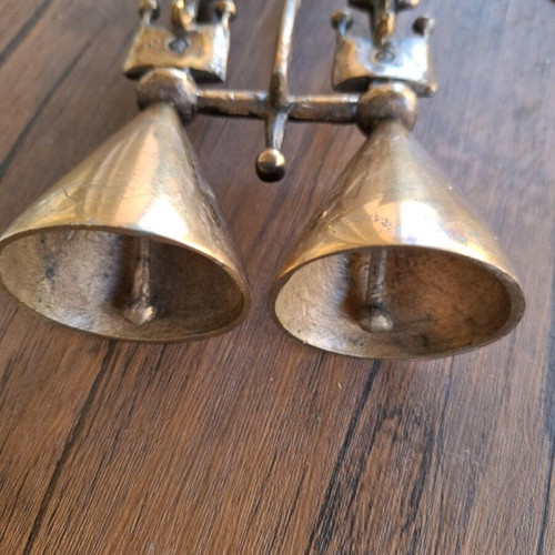 Double brass bell used vintage likely work by Muharos Lajos