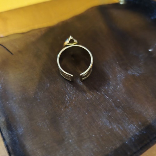 Ring with turquoise stone adjustable, stainless steel