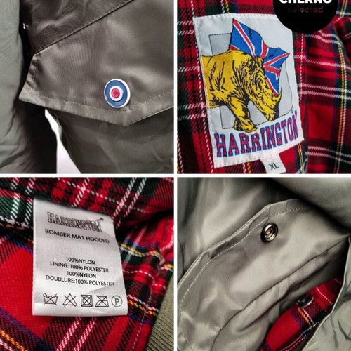 Harrington N2B Hooded Bomber Jacket like new, size L•XL, green