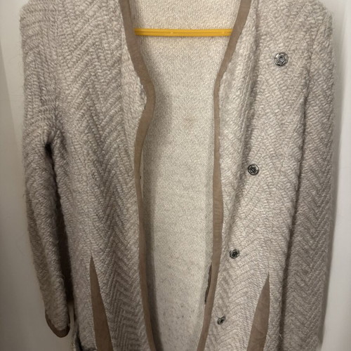 Long cardigan High beige like new, size M