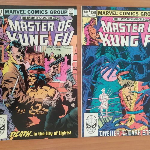 Master of Kung Fu comics set, issues 100-121, Marvel Comics