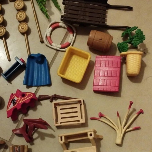 Playmobil used parts medieval, vikings, pirate ship set