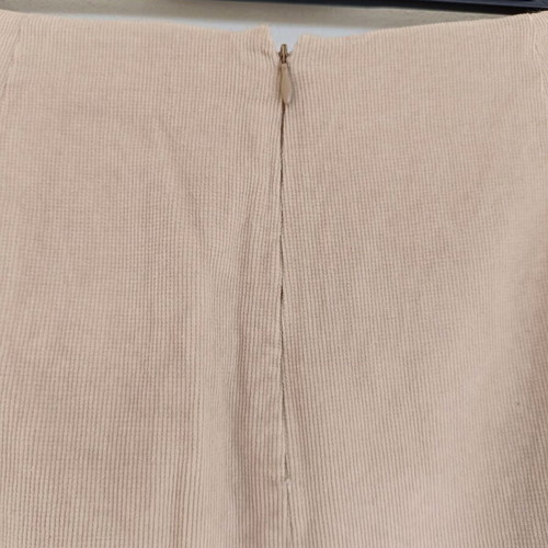 High-waisted corduroy skirt beige like new, size M