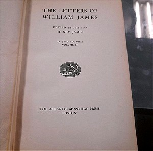 the letters of William James δύο τόμοι 1920