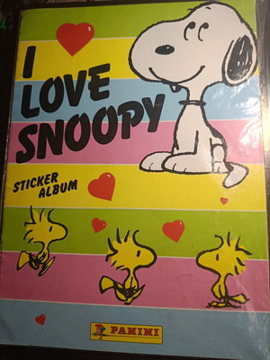 Panini I Love Snoopy άλμπουμ αυτοκόλλητων 90s σαν καινούργιο
