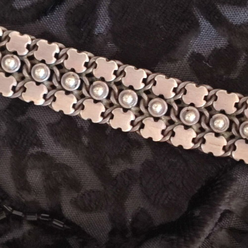 Vintage 925 Silver Bracelet with Screw Clasp, 41g, 18.5cm