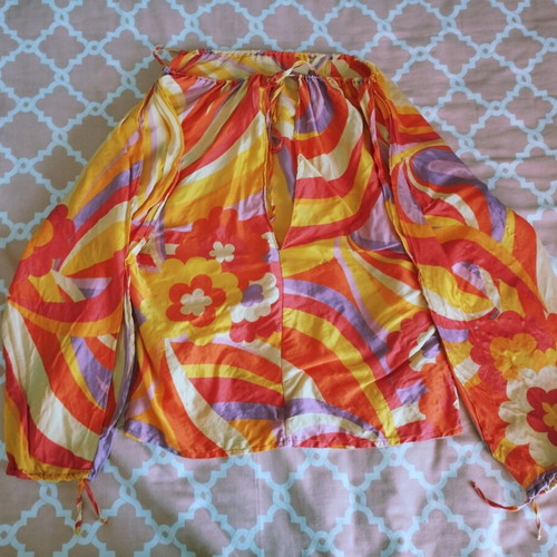 Zara multicolor hippie style blouse, size S, silk