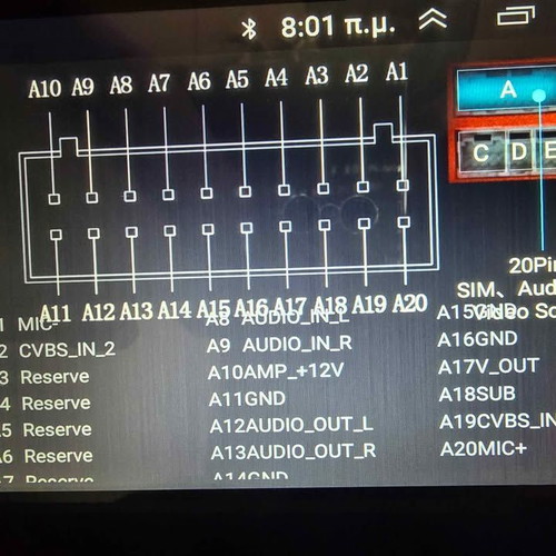 Car screen Android 10 used with 4-core processor, WiFi, Bluetooth