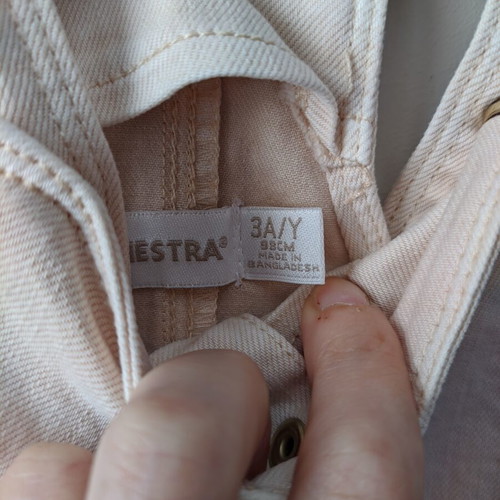 Girl Dress Salopette used, beige, size 92 for 3 years old