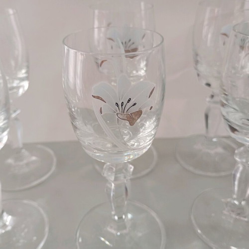Set of 6 liqueur glasses used with Bohemia Crystal design