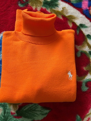 Turtleneck Sweater new, orange, size XL