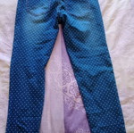 Polka Dot Jeans like new, white and blue