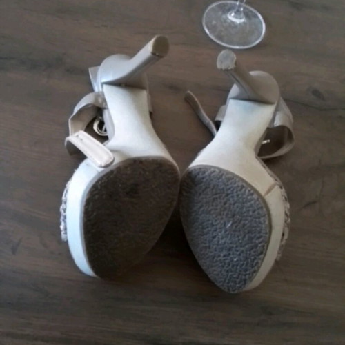 Roselight sandals No 37 like new, beige, ankle tie