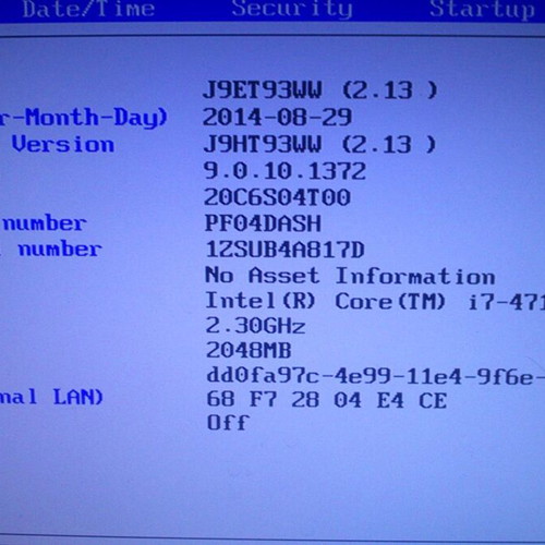 Lenovo ThinkPad E540 laptop used, for parts or repair