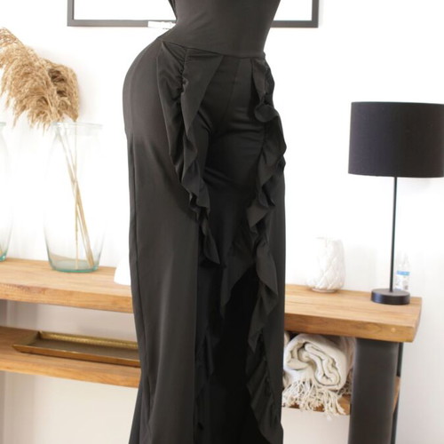 Black flamenco style one-piece swimsuit new