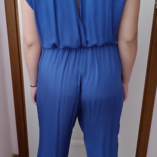 Secret royal blue jumpsuit with elastic waist and legs