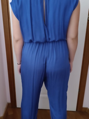 Secret royal blue jumpsuit with elastic waist and legs