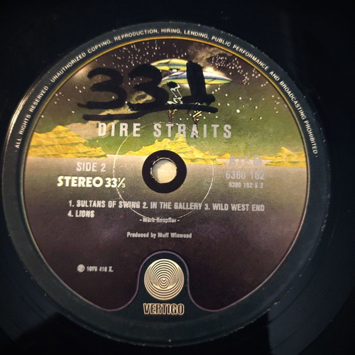 Dire Straits LP used, authentic Dutch first pressing 1978 vinyl