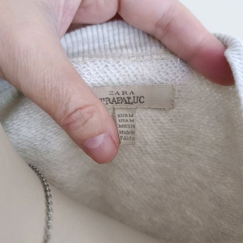 Zara women's grey sleeveless sweatshirt with pockets M/L like new
