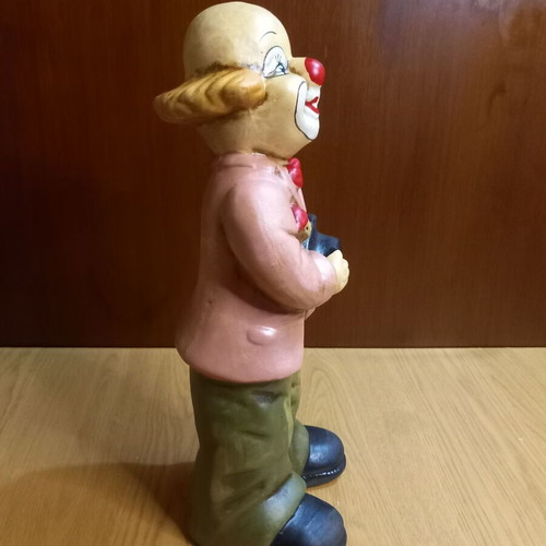 Ceramic clown piggy bank vintage, 31 cm tall, like new