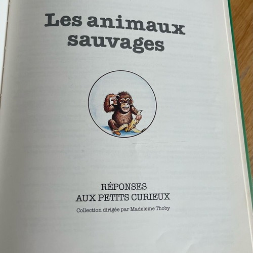 Les animaux sauvages book used, French