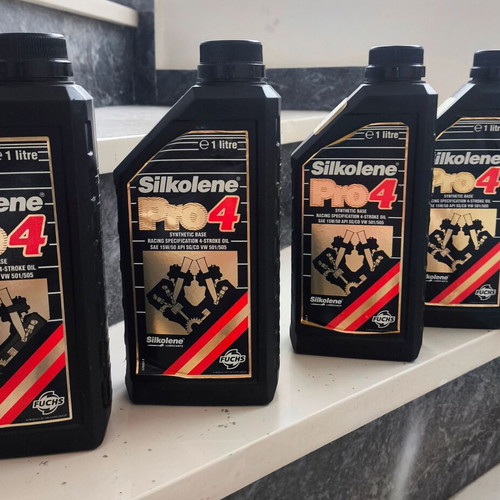FUCHS SILKOLENE Pro 4 15W-50 XP 4T synthetic motorcycle oil 1L new, pack of 4