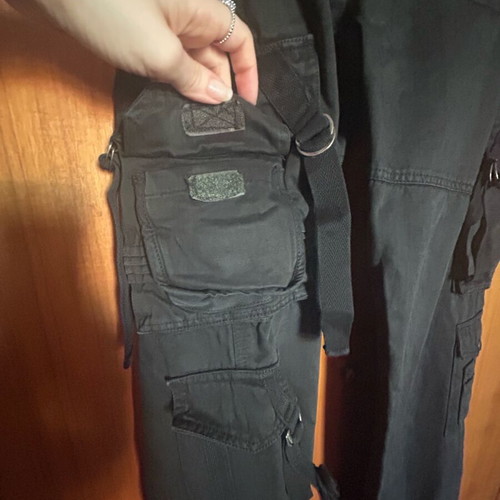 Unisex cargo pants black size Medium-Large like new