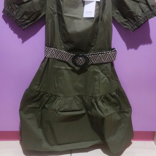 Liu Jo mini dress new, cotton, khaki, size EU32 XS