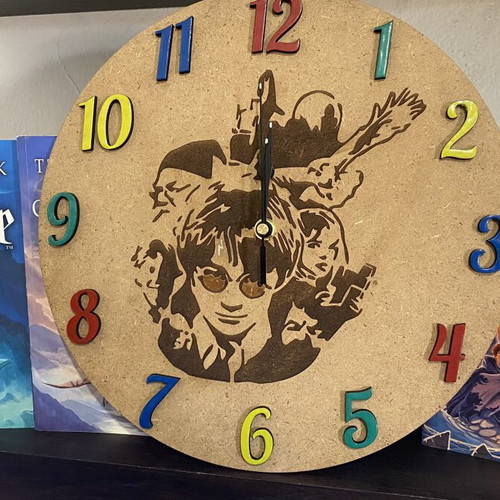 Harry Potter Themed Wall Clock new, handmade wood