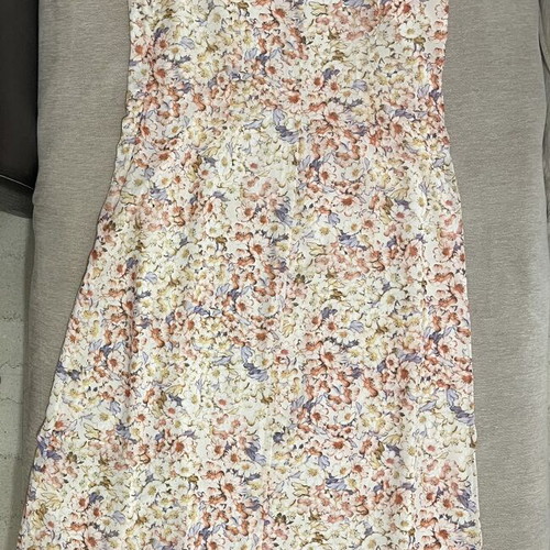 H&M Asymmetric Open-Shoulder Midi Dress Floral, size L