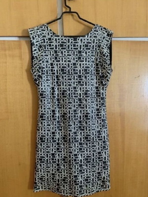 Paranoia women's dress new, black and white patterned