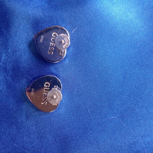 Guess earrings like new, stainless steel