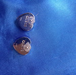 Guess earrings like new, stainless steel