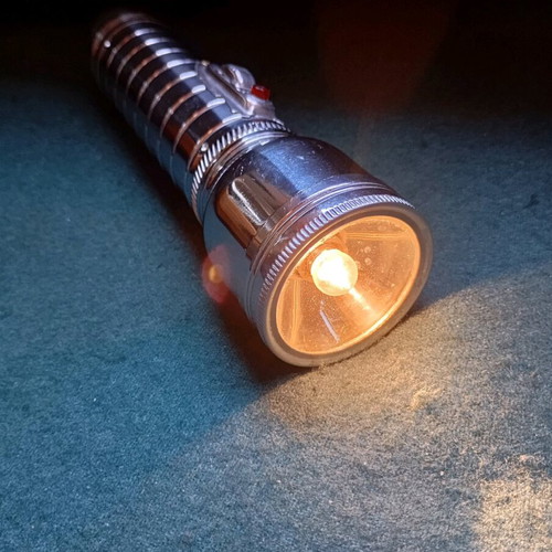 Vintage flashlight used