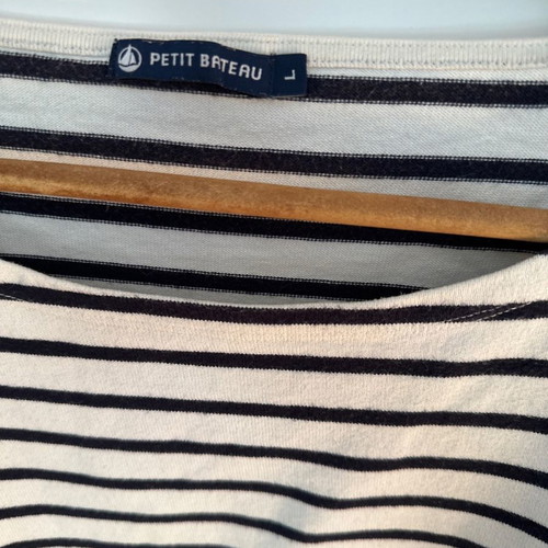 Petit Bateau striped dress used, size L, white