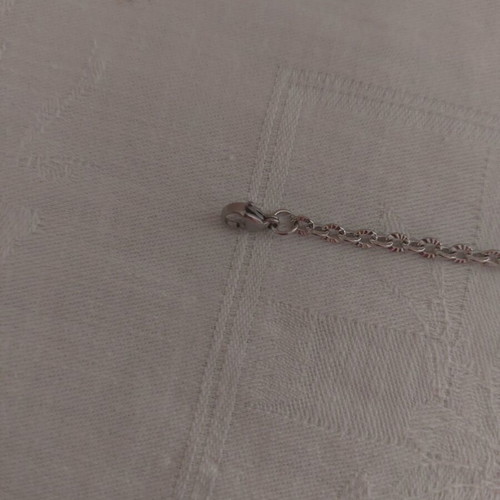 Bracelet made of stainless steel like new, length 17+5 cm, silver