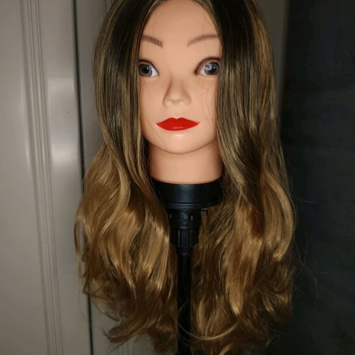 Medium Length Brown Blonde Wig With Waves New