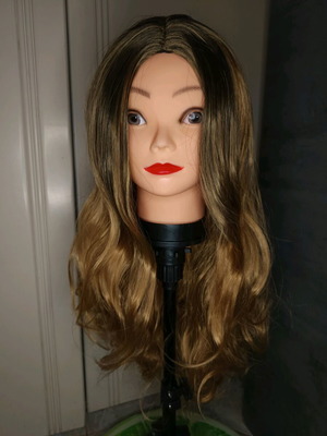 Medium Length Brown Blonde Wig With Waves New