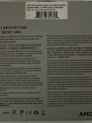 Κουτί AMD Ryzen 9 5950X Box σαν καινούργιο για Socket AM4