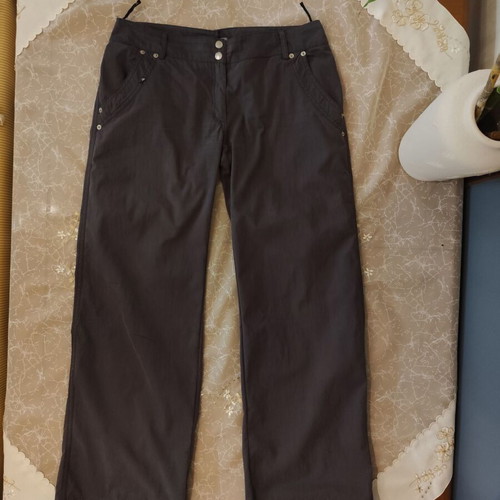 Low-rise pants gray used, size L