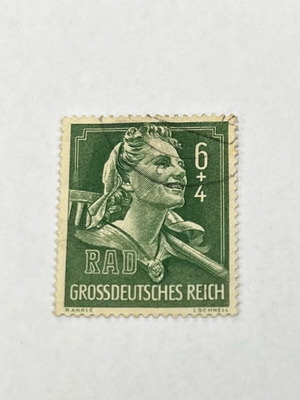 Rare German Reich stamp woman worker 1944 like new