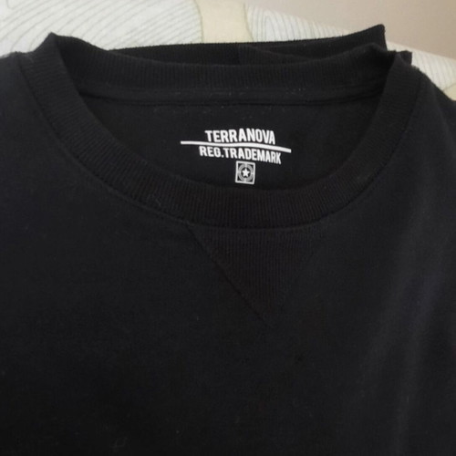Terranova men's black long-sleeve sweatshirt size L