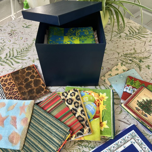 Napkin collection with box, like new