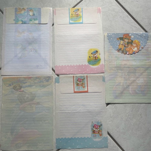 Letter sheets used, pack of 5 with envelopes