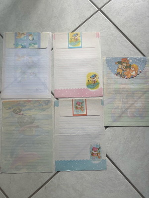 Letter sheets used, pack of 5 with envelopes